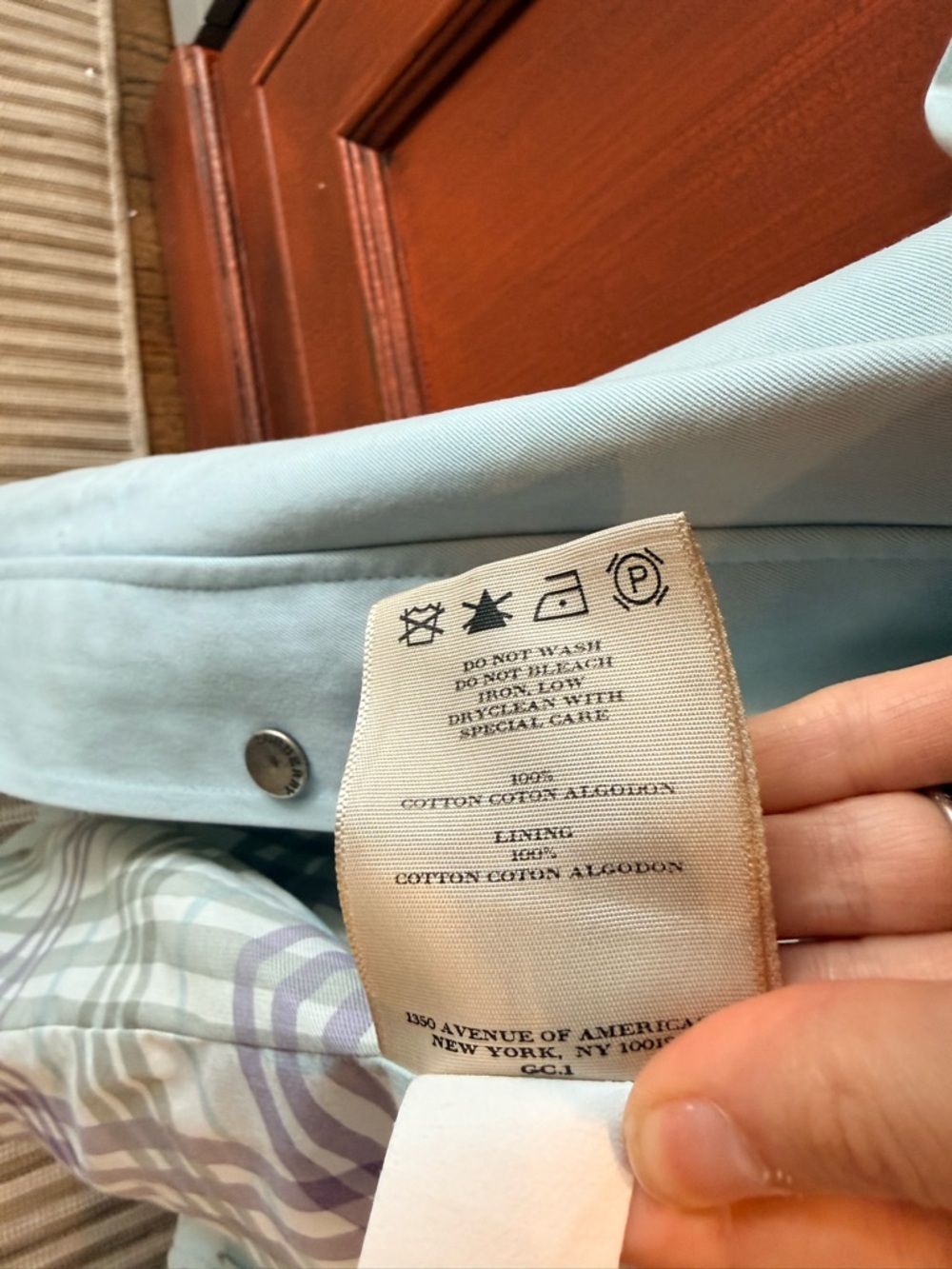 Burberry Light Blue Utility Jacket with Stand Collar - Picture 4 of 4